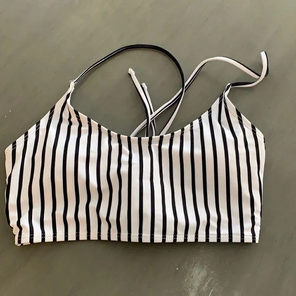 Striped Swim Suite Top